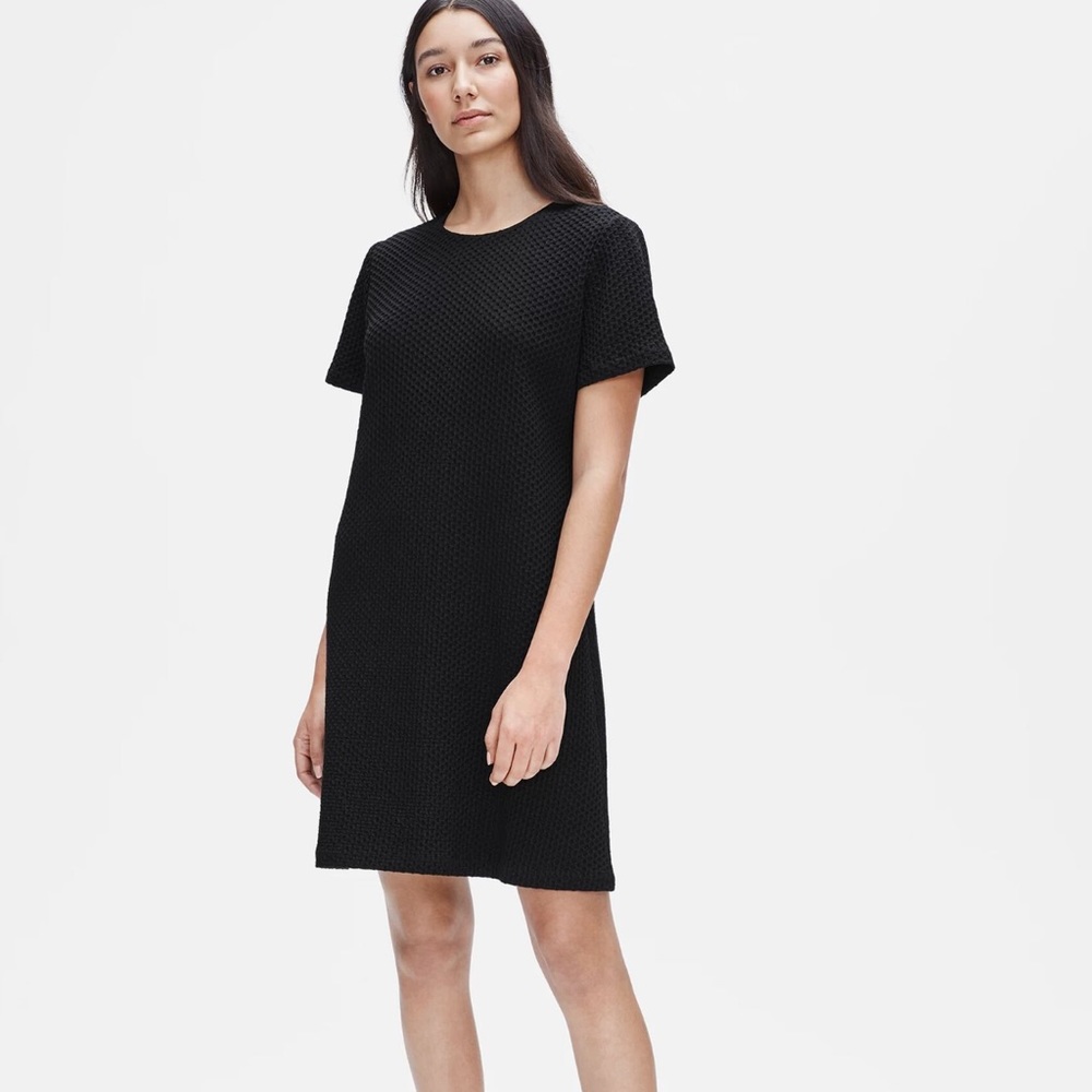 Eileen Fisher Tencel & Organic Cotton Honeycomb Dress
